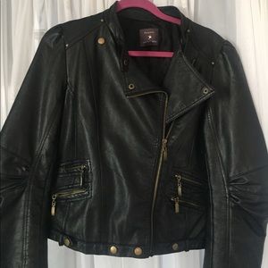 Faux Leather Moto Jacket
